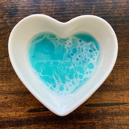 heart aqua ring dish