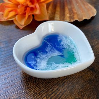 Blue Heart Trinket Dish