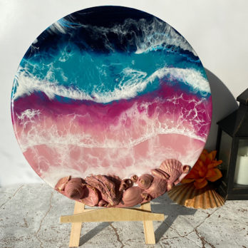 Abstract Ocean Wall Art – Pink Seashells