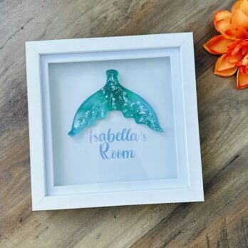 Personalised Mermaid Tail and Name Room Art