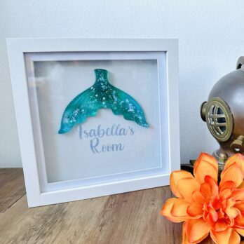 Personalised Mermaid Tail and Name Room Art